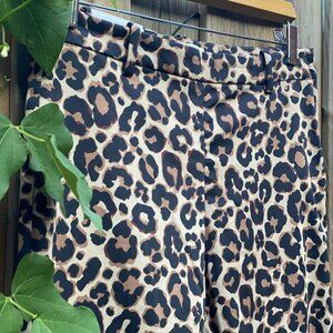 H&M Leopard Print Slacks Size 8